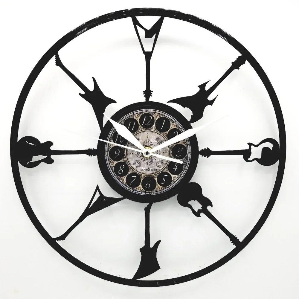 GUITARS vinyl record clock | Music Studio Wall Art Gift